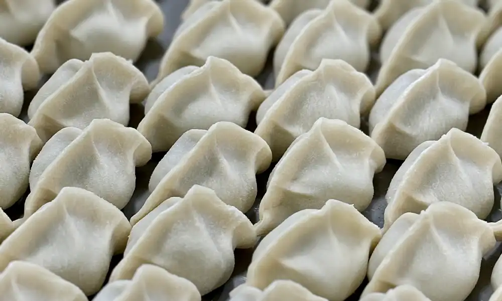 Beef and scallions dumplings Beef and scallions dumplings