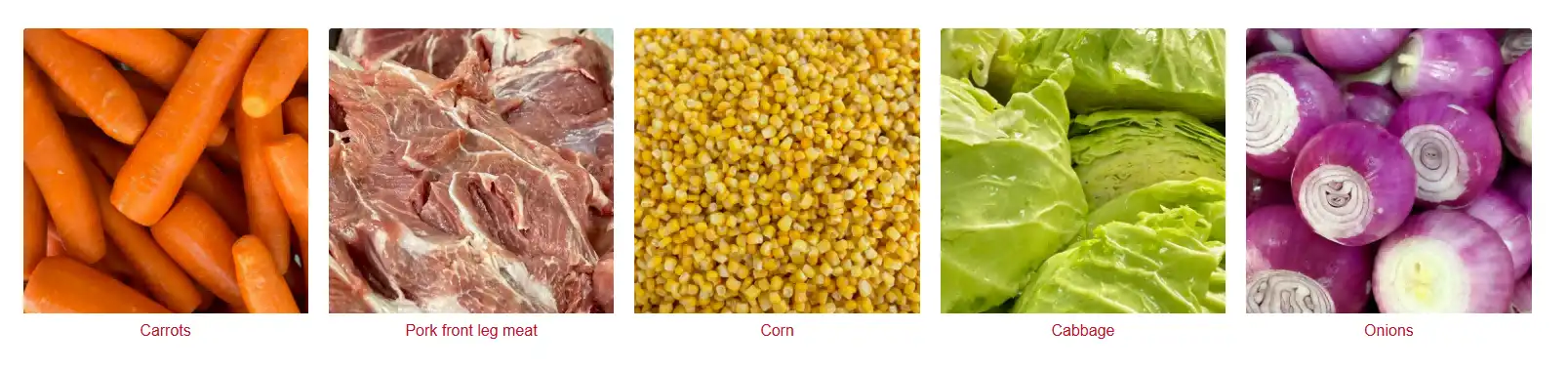 Fresh Pork and Corn dumplings Ingredients