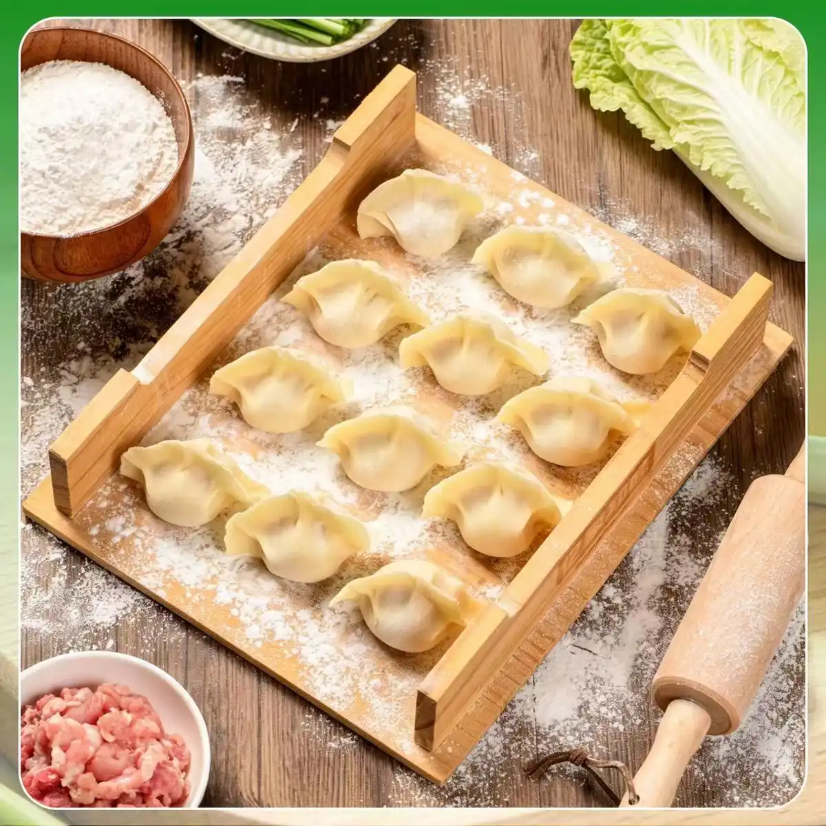Chinese cabbage and pork dumplings