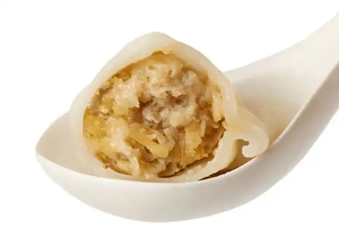 Pickled Chinese cabbage and pork dumplings